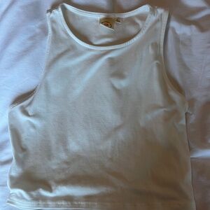 White Crop Tank Top